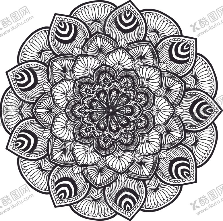编号：41822810121443087147【酷图网】源文件下载-曼陀罗花纹