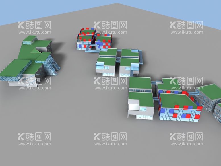 编号：66061111172347299031【酷图网】源文件下载-工业学校医院园区建筑模块