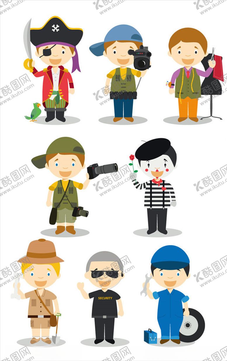 编号：64548705131908326515【酷图网】源文件下载-手绘矢量人物
