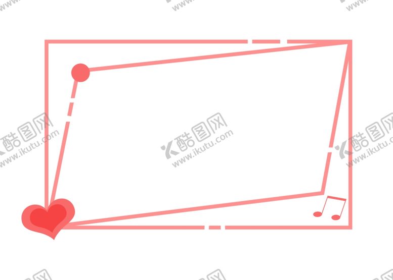 编号：70752807090235361178【酷图网】源文件下载-爱心喜鹊星星简约边框装饰