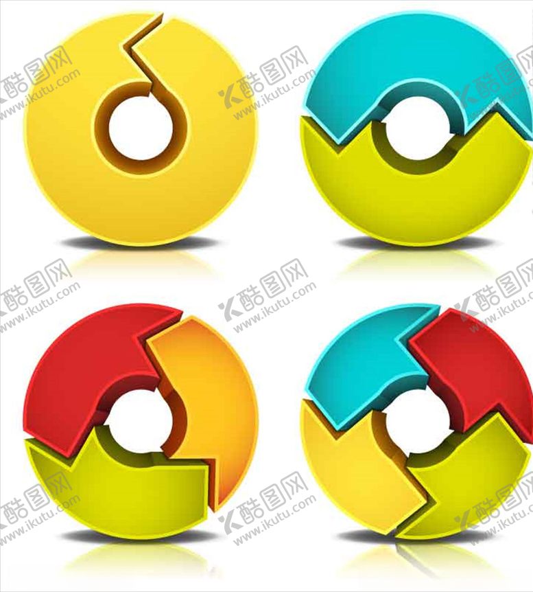 编号：87046609300229587970【酷图网】源文件下载-圆弧圆环闭环立体图形3D素材