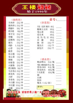 烧烤海报