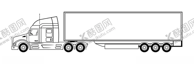 编号：34990202171604476679【酷图网】源文件下载-矢量图大卡车