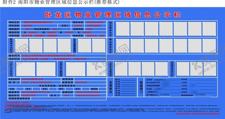 编号：04185210101049547689【酷图网】源文件下载-南阳市物业收费公示牌