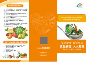 编号：10573810010841256519【酷图网】源文件下载-食品安全三折页