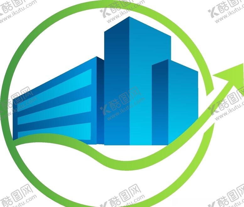 编号：22665010201316355504【酷图网】源文件下载-蓝色立体房地产LOGO