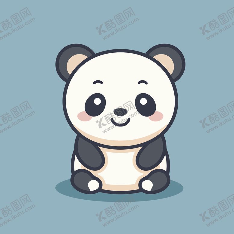 编号：23294901291457542307【酷图网】源文件下载-可爱熊猫矢量卡通画儿童插画图片