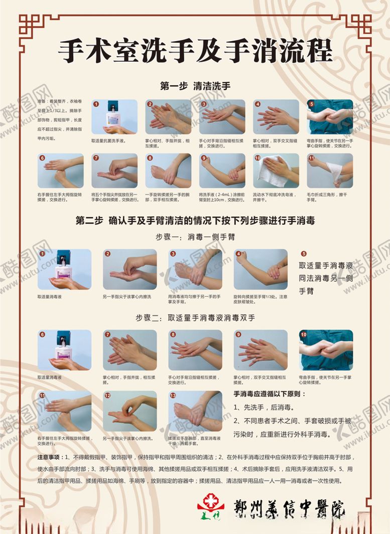编号：18592909180004355961【酷图网】源文件下载-手术室洗手法及手消流程