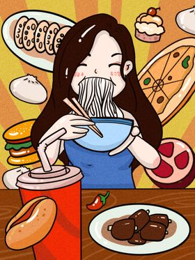 创意卡通插画图案梦幻场景竖版
