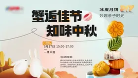 冰皮月饼手工海报