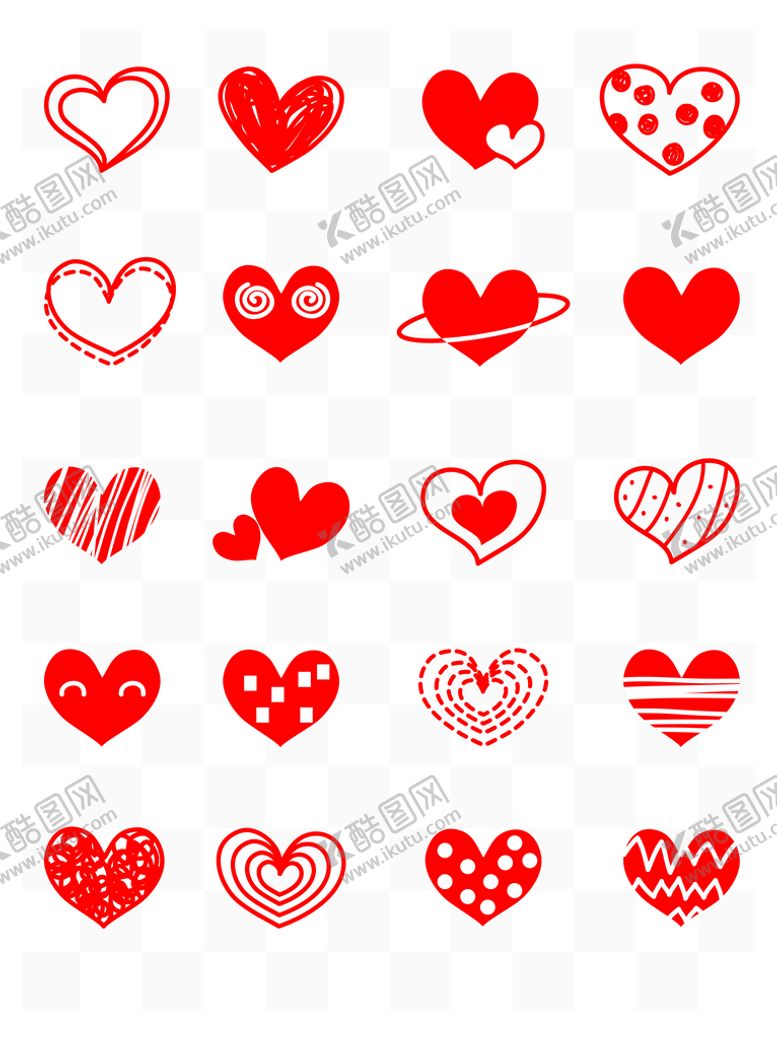 编号：92135009120154588749【酷图网】源文件下载-爱心矢量图标关心几何