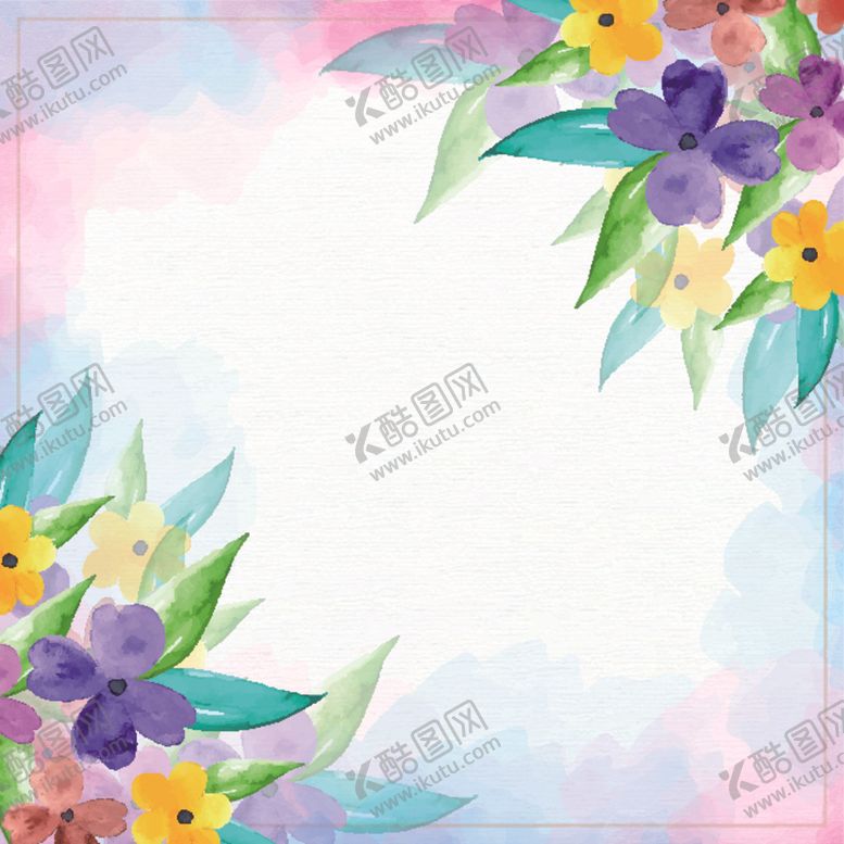 编号：89187607070129547573【酷图网】源文件下载-水彩花卉插画