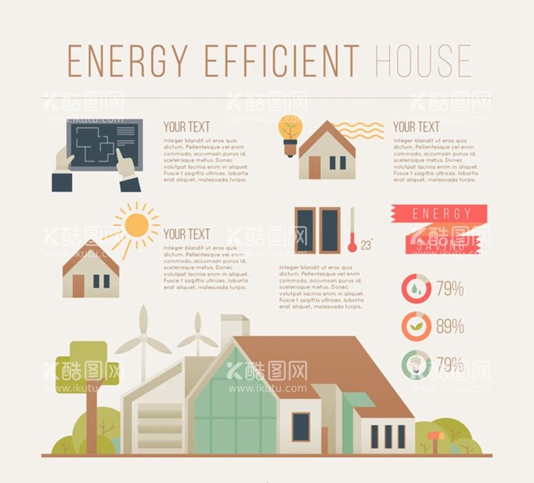 编号：01782309270015357098【酷图网】源文件下载-节能住宅信息图