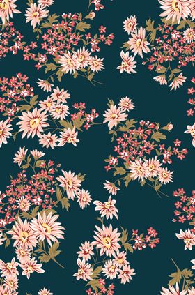 蓝底小花