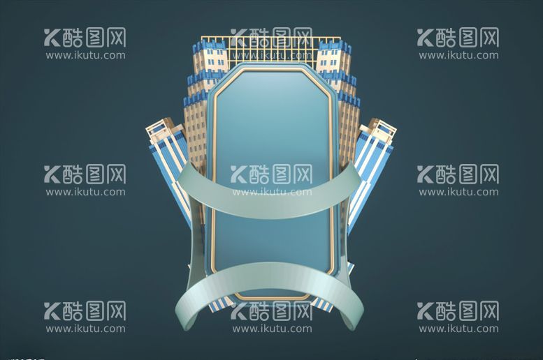 编号：43728303171326139621【酷图网】源文件下载-c4d模型psd格式电商展台