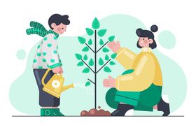 植树节插画春日旅行森林气文化312
