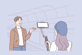 简约人物生活形象插画