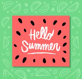 夏日创意卡通图案