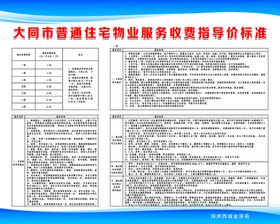 编号：40256809240714179325【酷图网】源文件下载-小区物业管理服务收费公示