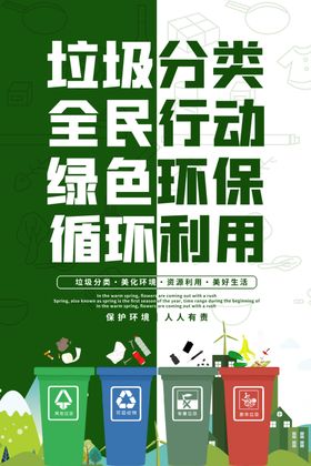 垃圾分类海报展板知识投放学校