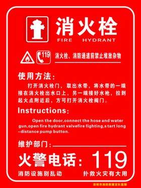 消火栓月子温馨提示美容温馨提示商场温馨提示模板