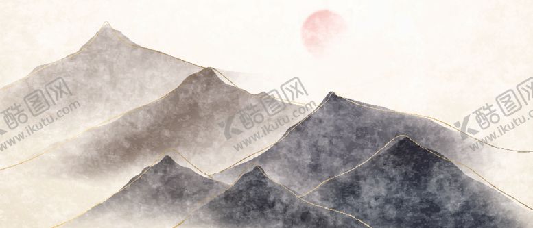 编号：87090312131607173022【酷图网】源文件下载-水墨山水传统仿古矢量