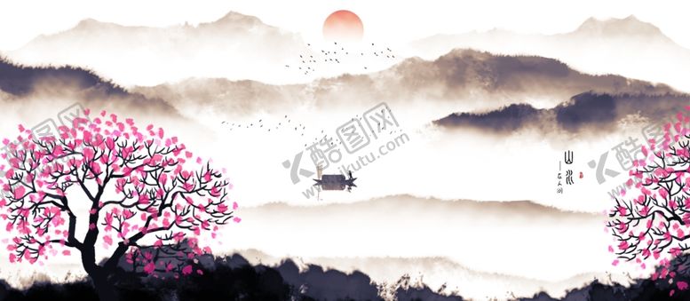 编号：95806705150708005686【酷图网】源文件下载-国画山水画