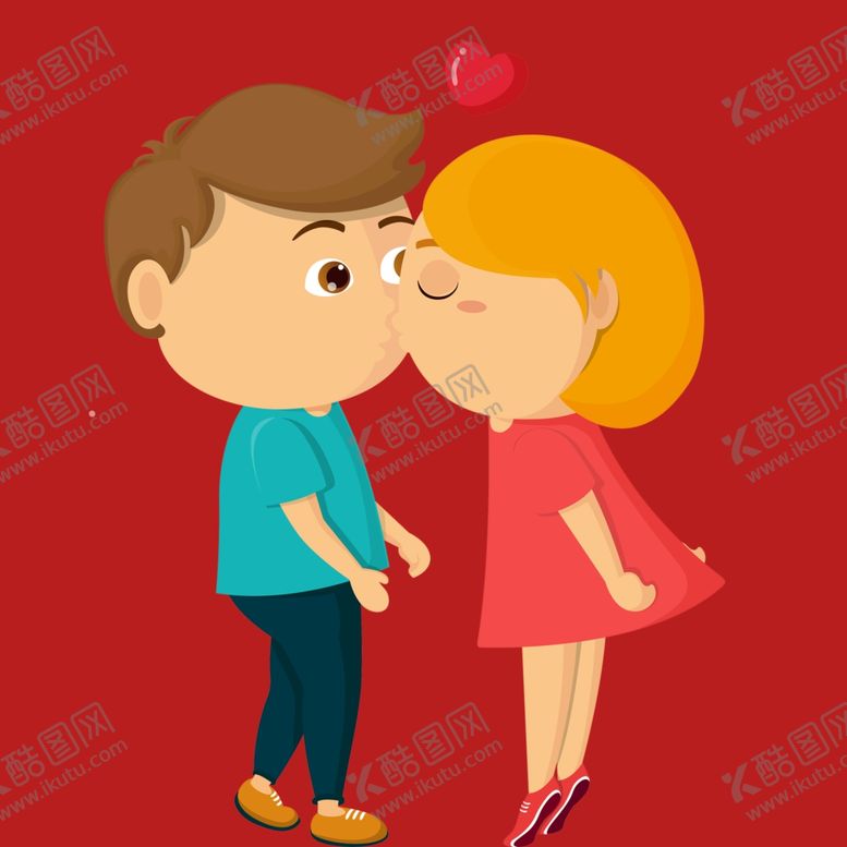 编号：97948402050324279939【酷图网】源文件下载-手绘情侣恋人