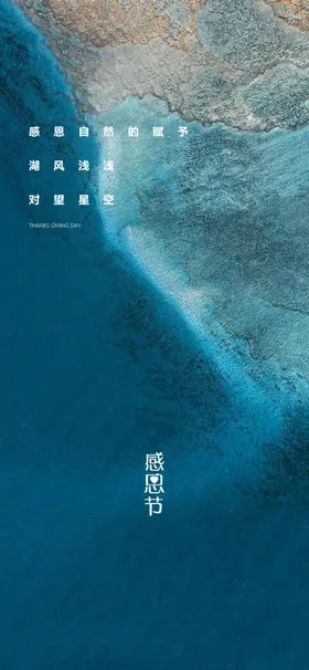 质感红色大气感恩节海报