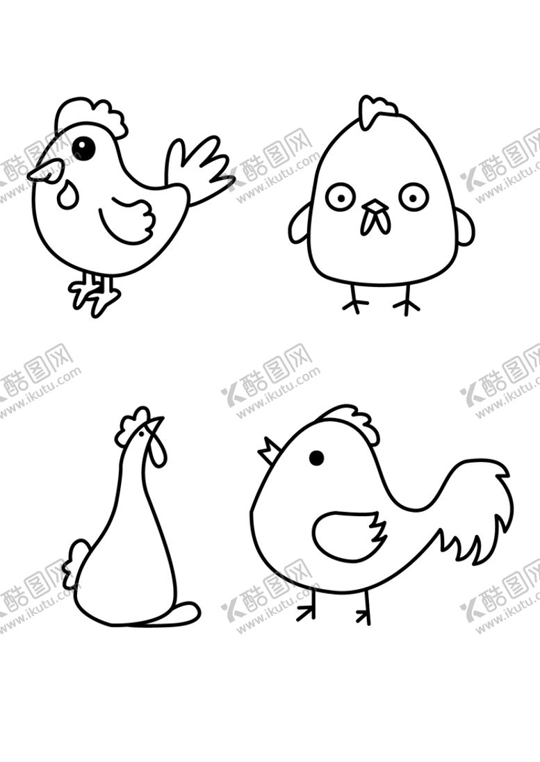 编号：24836009272159065260【酷图网】源文件下载-手绘简笔鸡