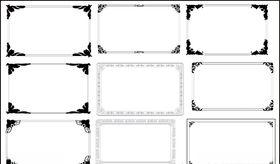 时尚花纹艺术花纹角花边框