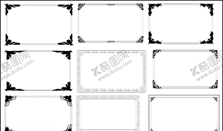编号：57330410310638199020【酷图网】源文件下载-花边时尚花纹角花边框