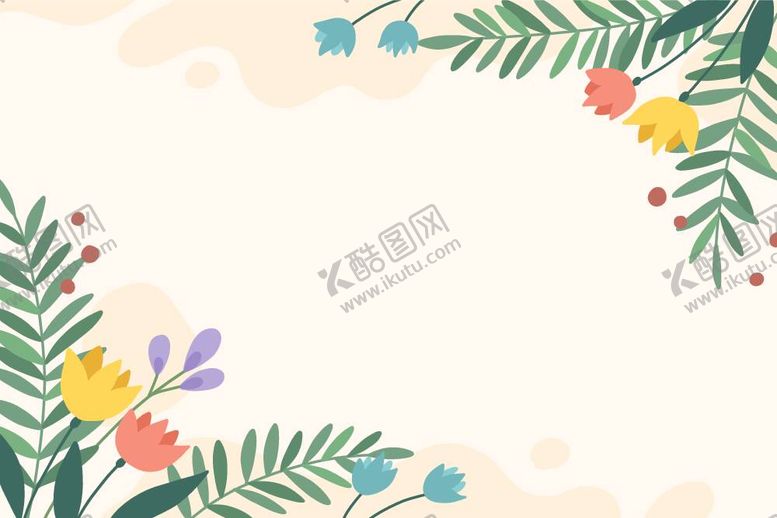 编号：85272312032007048149【酷图网】源文件下载-手绘植物背景