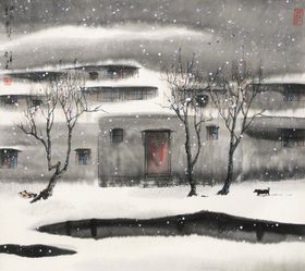 中式山水风景画