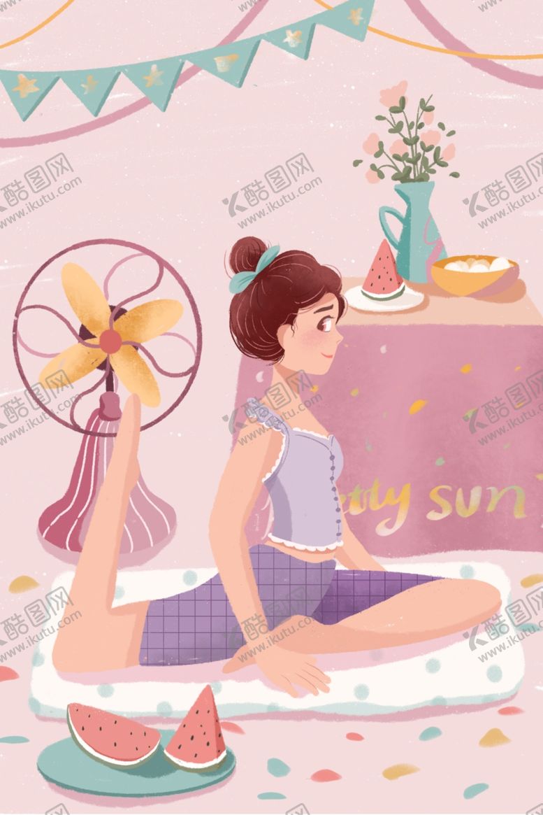 编号：86742101190301423604【酷图网】源文件下载-大暑插画 