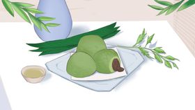 清明节插画广告日祭奠