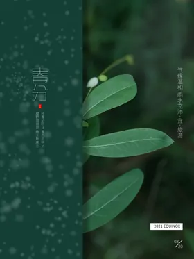 春分海报宣传立二十四节气朋友圈
