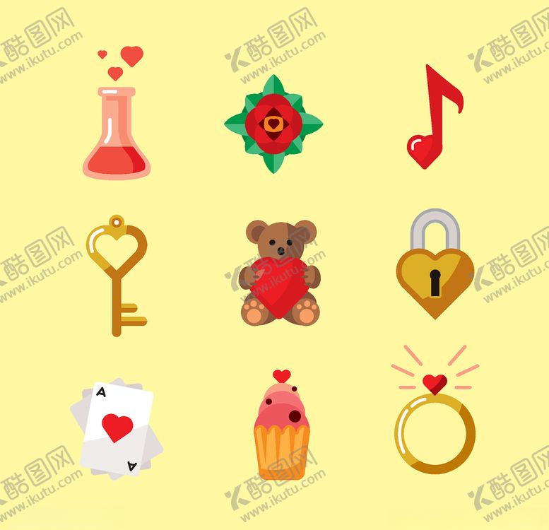 编号：22142110281941489317【酷图网】源文件下载-浪漫情人节元素
