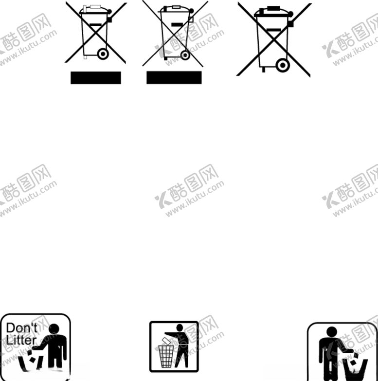 编号：89307506281829474749【酷图网】源文件下载-方形垃圾桶循环标志