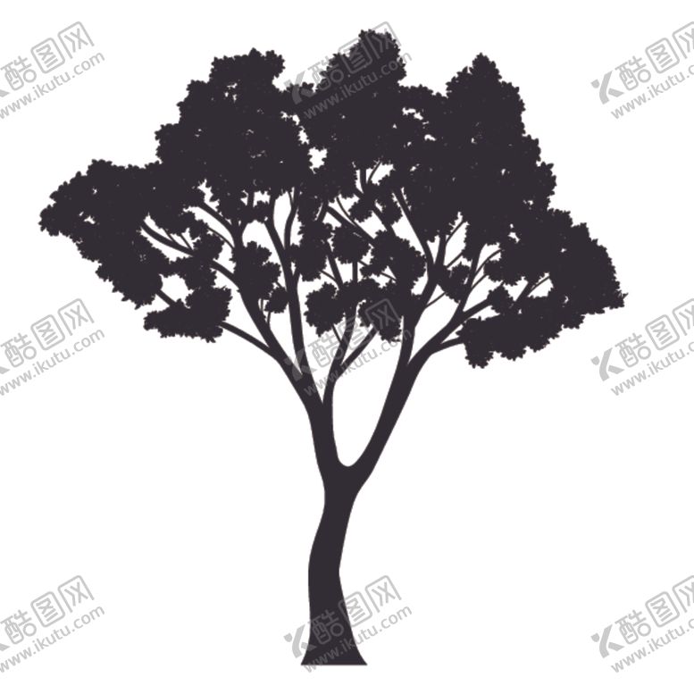 编号：23313909251559304483【酷图网】源文件下载-植物树木剪影