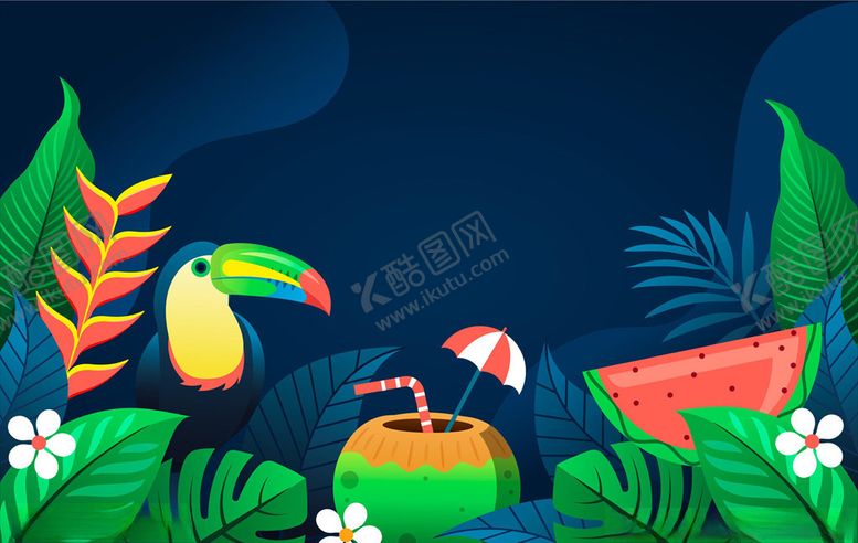 编号：31395110092033076444【酷图网】源文件下载-大嘴鸟插画