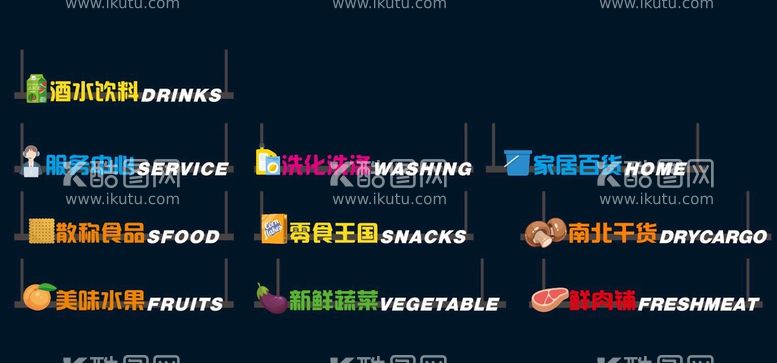 编号：34579511261116298532【酷图网】源文件下载-超市区域灯箱