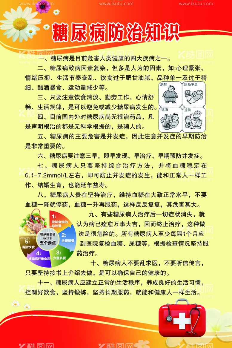 编号：96979811281303309141【酷图网】源文件下载-糖尿病防治知识