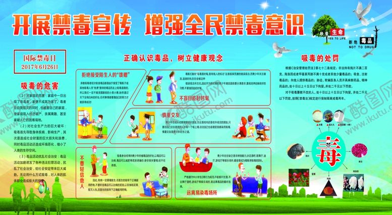 编号：88870310301710121293【酷图网】源文件下载-禁毒展板