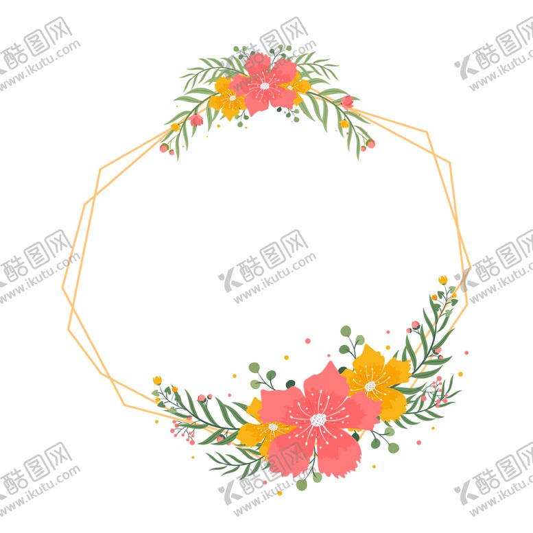 编号：25686101251043269098【酷图网】源文件下载-植物花朵边框免抠图