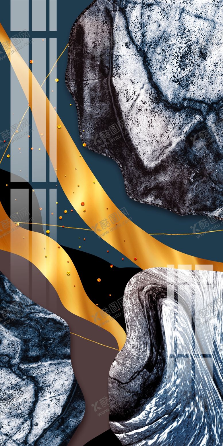 编号：26916209210748407418【酷图网】源文件下载-轻奢抽象装饰画