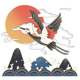 国潮仙鹤