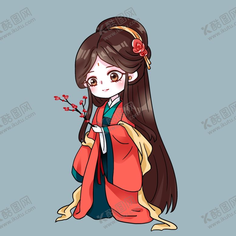 编号：85717509250713134495【酷图网】源文件下载-古风Q版汉服女子