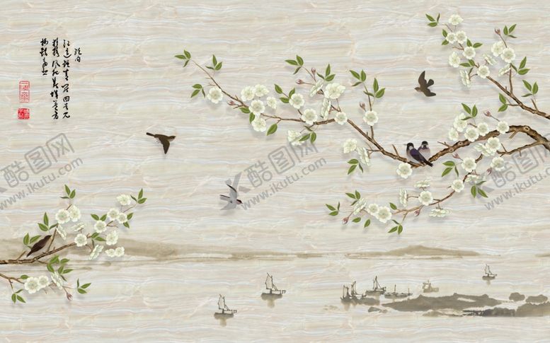 编号：47483509160014572416【酷图网】源文件下载-新中式背景墙