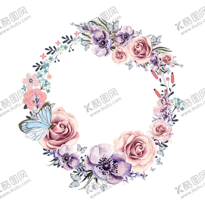 编号：64145710160254072595【酷图网】源文件下载-圆形花卉边框